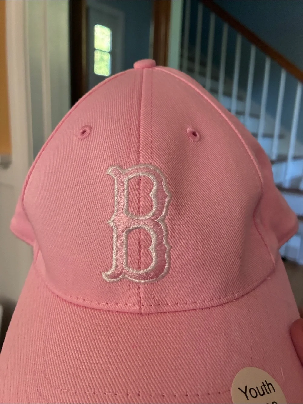 NEW! Red Sox Baseball Cap Pink embroidered B—from MLB